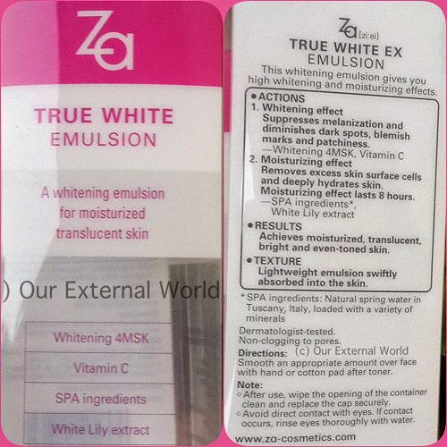 Đánh giá sữa dưỡng ẩm trắng da ZA True White Emulsion - 6