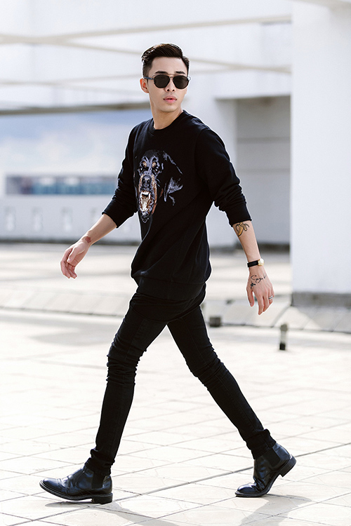 Stylist Hoàng Ku biến hóa phong cách với quần skinny đen - 16