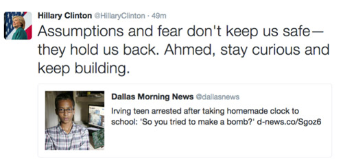 Mỹ: Nam sinh 14 tuổi bị bắt vì chế đồng hồ giống quả bom - 4