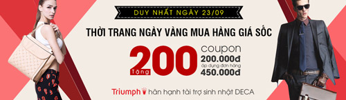 Đại tiệc thời trang – khuyến mại sốc – tặng coupon 200.000đ - 1