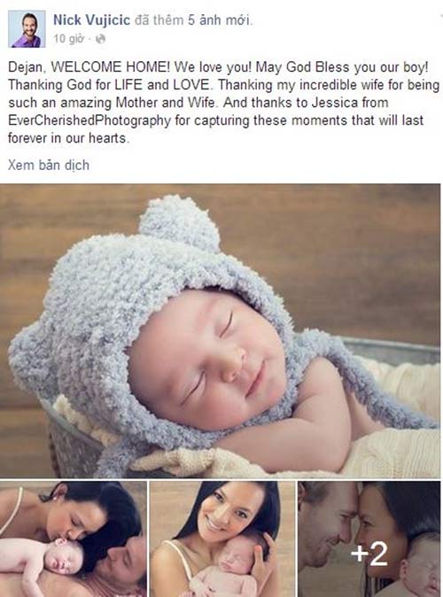 “Mê mẩn” với vợ đẹp con xinh của Nick Vujicic - 1