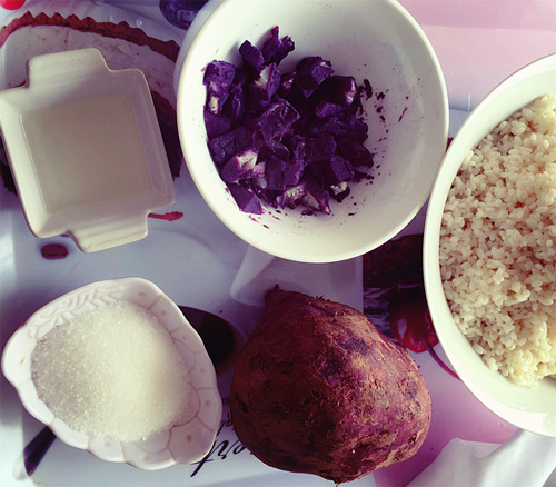 Thơm ngon xôi khoai lang tím - 1