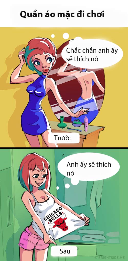 Sự khác nhau thú vị của các cặp đôi khi yêu và sau khi cưới - 3