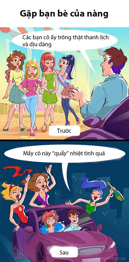 Sự khác nhau thú vị của các cặp đôi khi yêu và sau khi cưới - 6