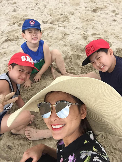 Dương Mỹ Linh đưa 3 con Bằng Kiều về Việt Nam du lịch - 5