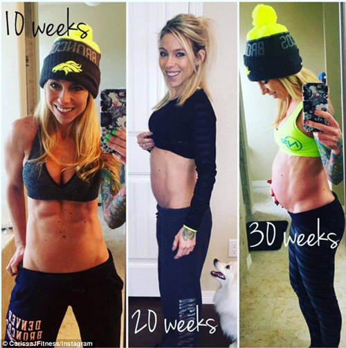 Bà mẹ bỗng nổi tiếng vì mang thai 38 tuần vẫn có múi bụng - 5