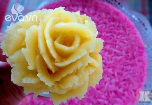 Điệu đà với xôi hoa vị lá cẩm đậu xanh vừa ngon vừa đẹp - 9