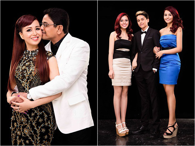 Chồng Ấn Độ hôn Diệu Hoa ngọt ngào trước mặt 3 con