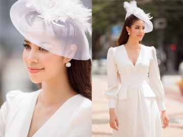 Phạm Hương khoe sắc ngọt ngào với phong cách thời trang cổ điển