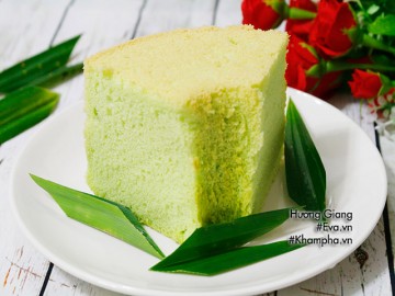 Bánh chiffon lá dứa mềm thơm, nhìn đã thấy mát mắt