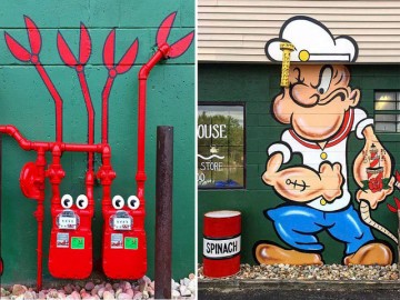 Chàng họa sĩ đi khắp nơi “biến” những bức tường, ống nước xấu xí thành kiệt tác nghệ thuật