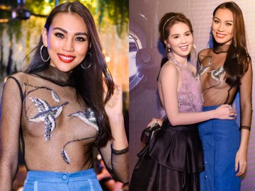 Siêu mẫu Diệu Huyền gây sốc với áo lưới xuyên thấu khiến cả Ngọc Trinh "đo ván"