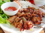 Bếp Eva - Thịt ba chỉ xiên nướng thơm lừng ngon không kém ngoài hàng