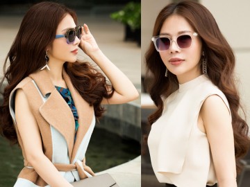 Cách mặc áo khoác không tay đẹp cho vóc dáng nhỏ nhắn như hoa khôi Lan Phương