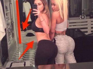 Khoe bụng phẳng eo thon không tưởng, Kim Kardashian bị bóc mẽ sống ảo quá lố