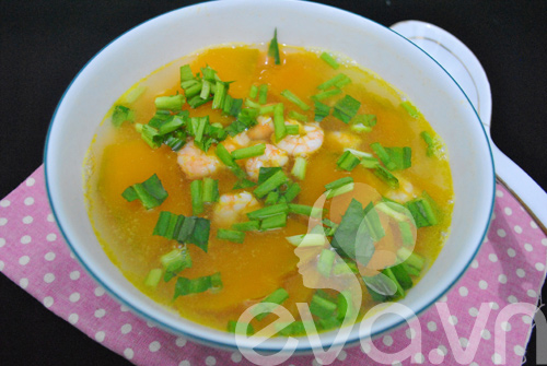 Giản dị canh bí đỏ nấu tôm - 6