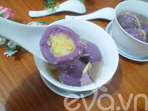 Đãi cả nhà chè trôi nước khoai lang tím - 12