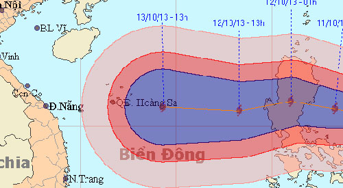 Bão mạnh cấp 10 tiến vào biển Đông - 1