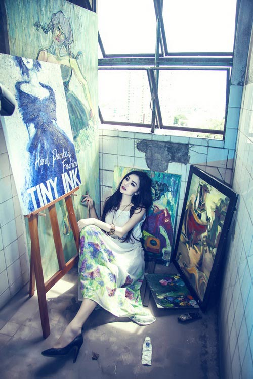 Ngọc Oanh hóa nàng họa sĩ xinh đẹp - 2