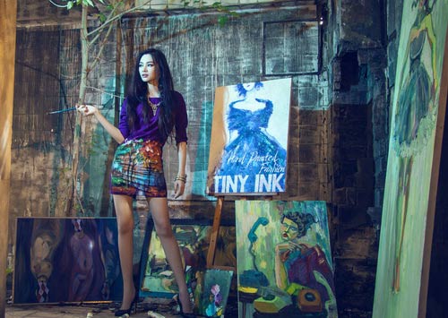 Ngọc Oanh hóa nàng họa sĩ xinh đẹp - 9
