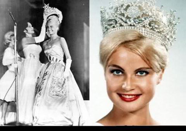 Hoa hậu hoàn vũ năm 1961 Marlene Schmidt đến từ Đức, bà sở hữu đẹp ngọt ngào.
