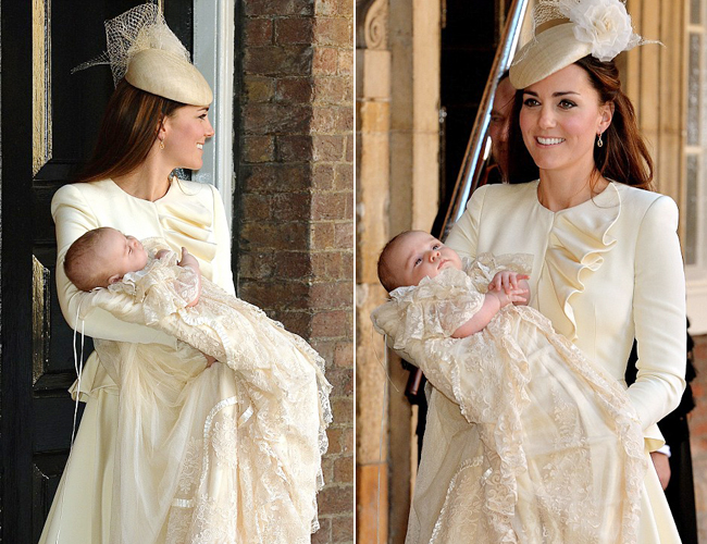 Công nương Anh Kate Middleton nở nụ cười hạnh phúc bên cậu con trai nhỏ.

