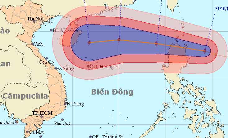 Bão Krosa mạnh cấp 10 hướng vào miền Trung - 1