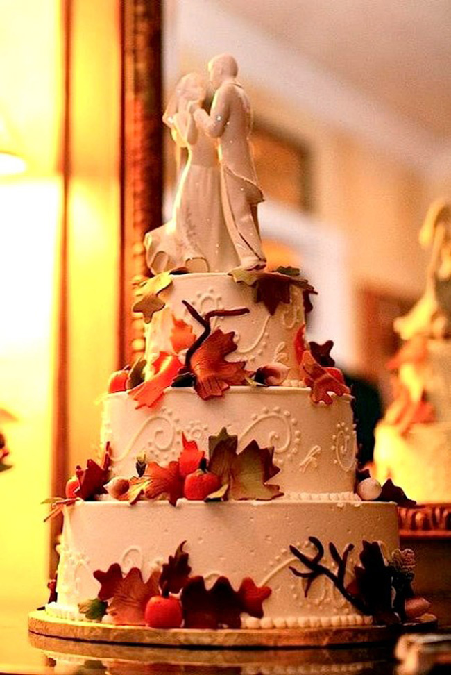 Hình ảnh cô dâu chú rể bắt đầu được gắn lên bánh cưới để trang trí vào năm 1950 với hy vọng cô dâu chú rể sẽ hạnh phúc bên nhau trọn đời. Ngày này, nhiều chiếc bánh cưới vẫn được gắn hình ảnh cô dâu chú rể, nhiều người còn tráng ảnh của mình lên bánh.
