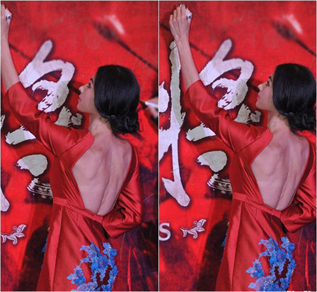 Trương Bá Chi cũng nổi tiếng với thân hình gầy gò, đặc biệt là tấm lưng của cô.
