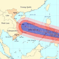 Siêu bão mạnh nhất 10 năm qua hướng vào Miền Trung
