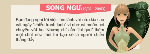 Thứ Sáu, Song Ngư quot;thi ganquot; với người yêu - 2