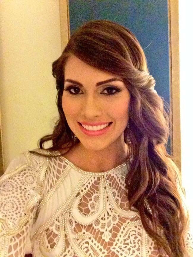 Một hình ảnh rất khác của María Gabriela Isler so với khi đứng trên sân khấu Miss Universe 2013.
