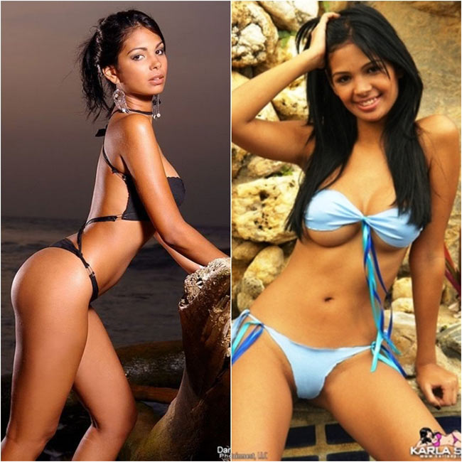 3. Karla Lopez: hay còn gọi là Karla Spice. Karla Lopez sinh năm 1986, vẻ đẹp của cô được phát hiện khi đang tắm tại một bể bơi địa phương bởi một công ty người mẫu. Karla Lopez nổi tiếng với những bức ảnh nude nóng bỏng và được phong tặng danh hiệu 'Nữ hoàng ảnh nude Venezuela'.
