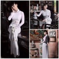 Làng sao - Lê Kiều Như làm "gái ngoan" sau khi thử váy cưới