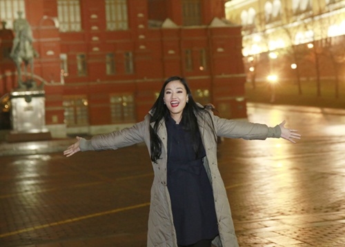 Maya tươi tắn và rạng rỡ dù thời tiết 0 độ C - 6