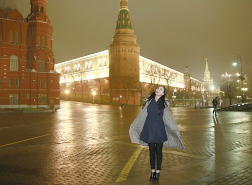 Maya tươi tắn và rạng rỡ dù thời tiết 0 độ C - 8