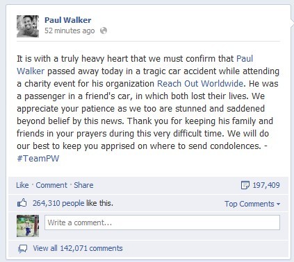 Sao Fast  Furious  Paul Walker Qua Doi