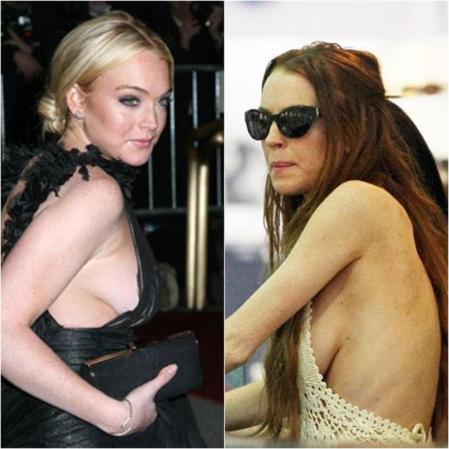 Vòng 1 chảy sệ là đặc trưng của Lindsay Lohan.
