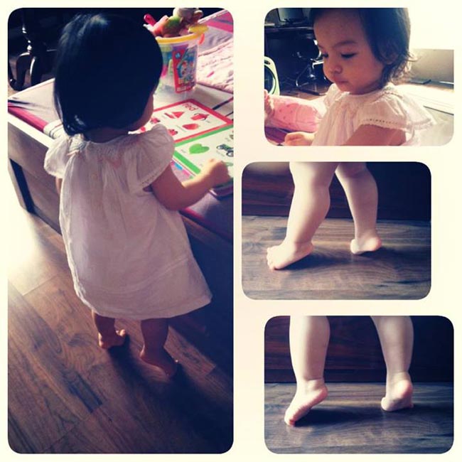 Bức ảnh đôi chân nhỏ nhắn đáng yêu của Bella được Phạm Quỳnh Anh khoe trên facebook đã nhận được hơn 10.000 lượt like. 
