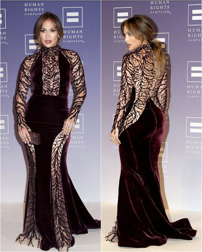 Những người xung quanh 'đã mắt' chiêm ngưỡng cơ thể đẹp của siêu vòng 3 Jennifer Lopez.
