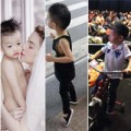Làm mẹ - Con trai Hà Hồ chân dài miên man
