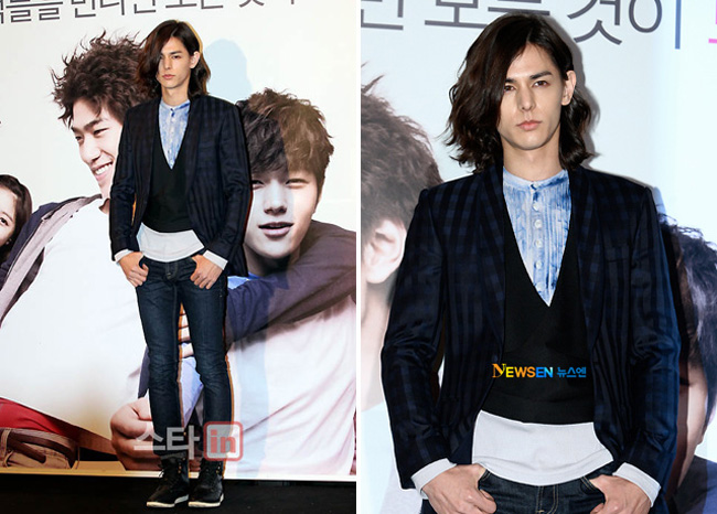 Tham dự các buổi họp báo hay sự kiện quảng bá phim, Hyun Jae thường diện style cá tính và năng động.

