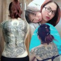 Làm đẹp - Cảm động vì bà mẹ đơn thân có hình xăm kín lưng