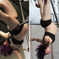 Choáng với mẹ bầu 39 tuần vẫn nhào lộn trên không