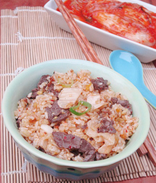 Cơm rang kim chi siêu hấp dẫn - 11