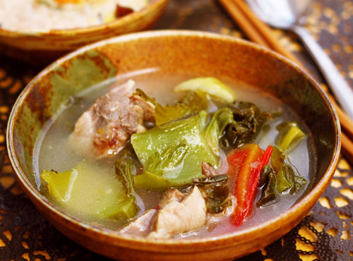 Trứng hấp thập cẩm ăn kèm canh cải chua - 10