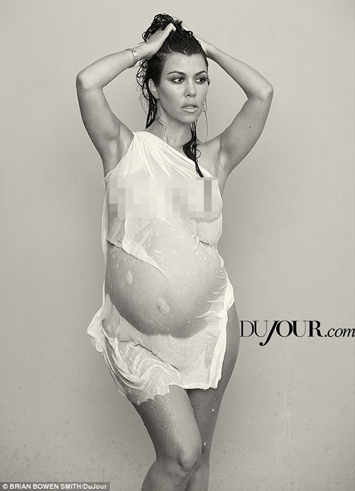 Chị gái Kim Kardashian tự tin khoe ảnh nude bầu - 3