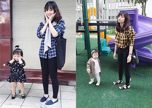Hot mom Hà Nội và cô con gái 17 tháng có style cực quot;chấtquot; - 7
