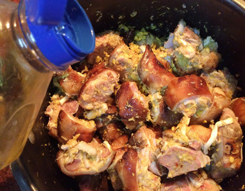 Thịt chân giò nấu giả cầy - 4