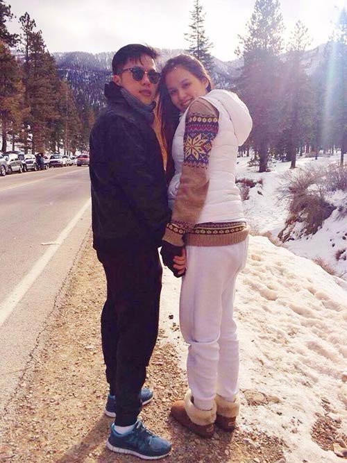 HH Diễm Hương tình cảm với bạn trai trên tuyết - 7